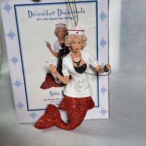 December Diamonds Nurse Naughty Mermaid Christmas Holiday Ornament